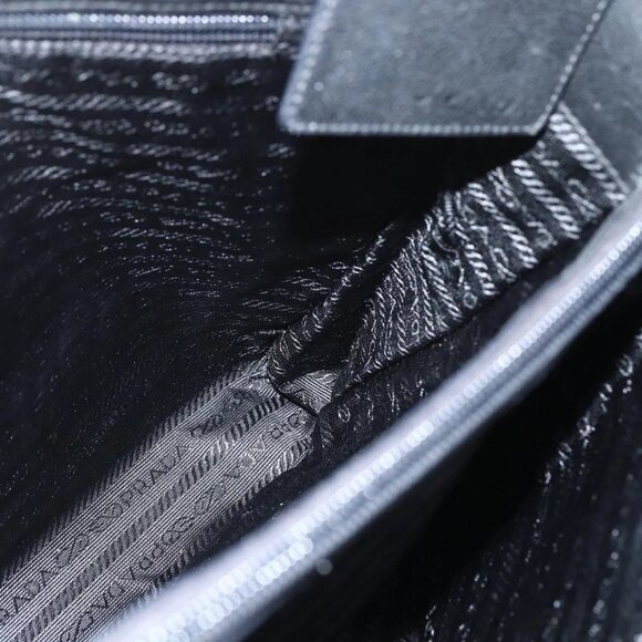 PRADA Tote Bag Nylon Black Silver Auth 151507 - Picture 13 of 16